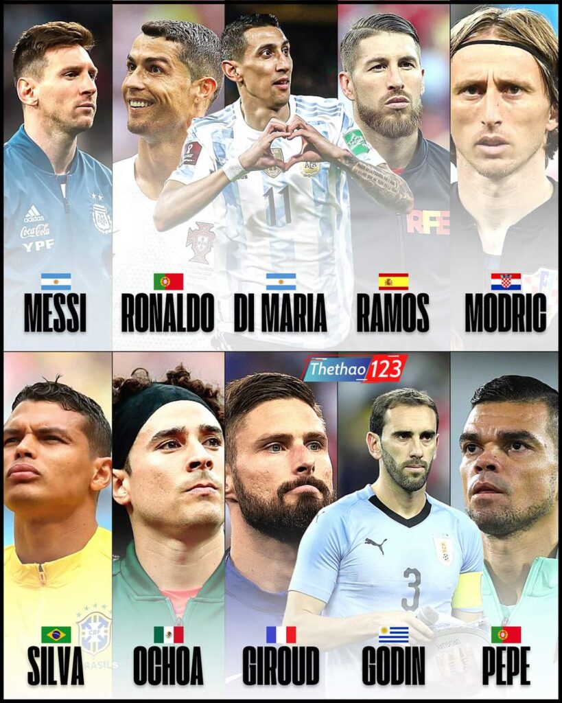 The big names will probably say goodbye their international careers after World cup 2022 🥹