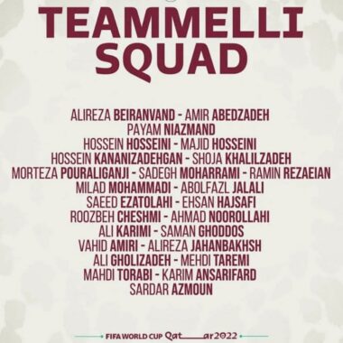 Team Melli World Cup squad announced