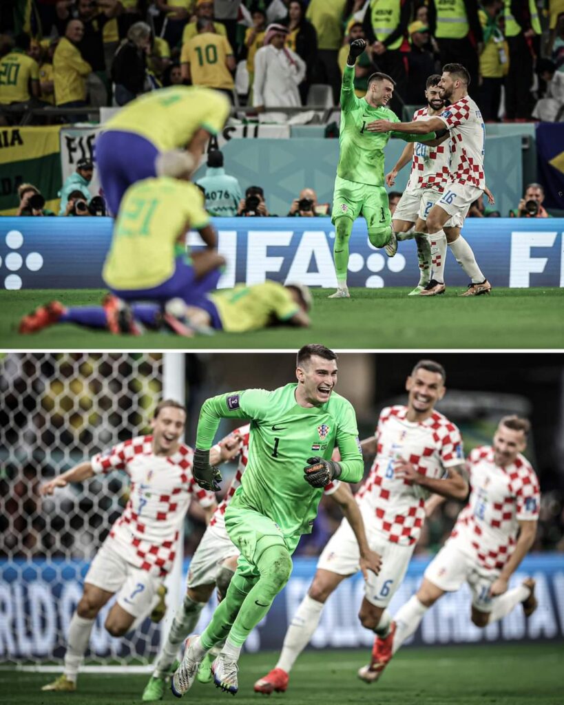 Croatia goalkeeper Dominik Livaković made 11 saves against Brazil as well as the crucial penalty stop.

A national hero 👏🇭🇷
